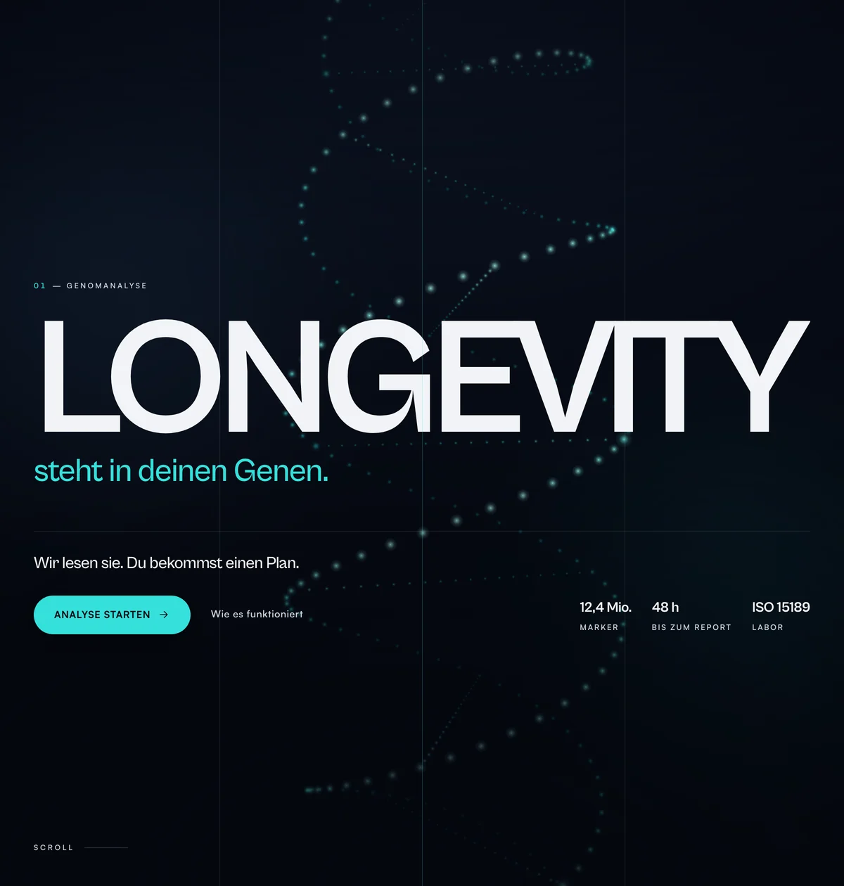 Genova — Konzeptstudie für einen Longevity-Anbieter mit Genomanalyse